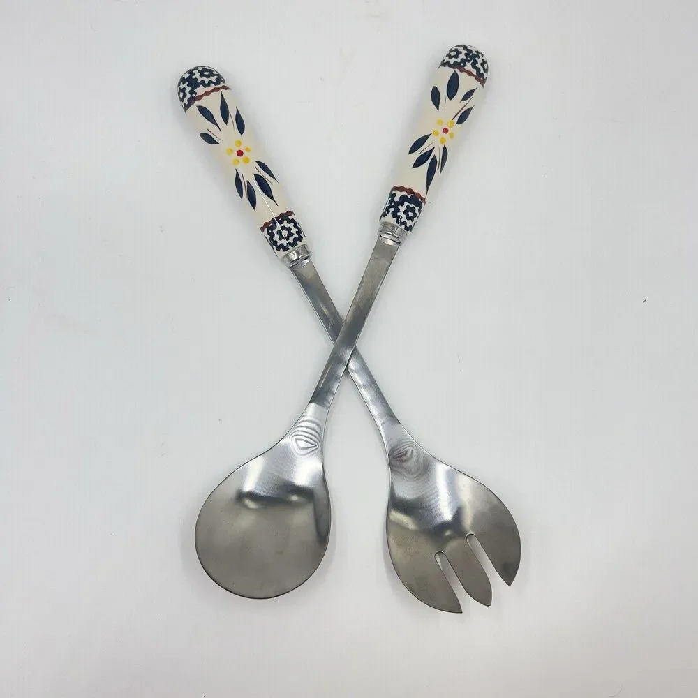 Temp-tations Salad Tongs,Serving Utensil,BLACK,Stainless Steel,Ceramic
